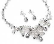 USABride Crystal & Rhinestone Necklace & Earrings 547